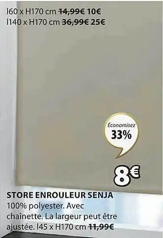 JYSK Store enrouleur senja offre