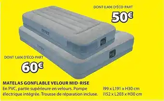 JYSK Matelas gonflable velour mid-rise offre