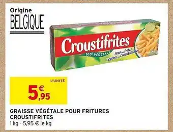 Graisse végétale pour fritures croustifrites