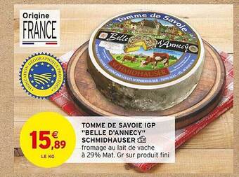 Intermarché Tomme de savoie igp offre