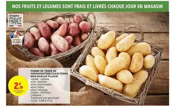 Intermarché Pomme de terre de consommation chair ferme mon marché plaisir offre