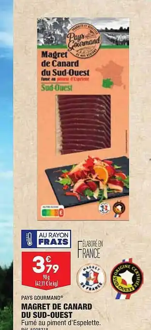 ALDI Magret de canard du sud-ouest pays gourmand offre