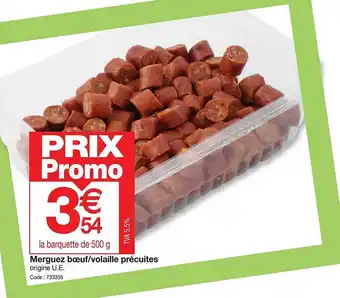 Promocash Merguez bœuf-volaille précuites offre