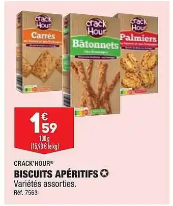 ALDI Biscuits apéritifs crack'hour offre