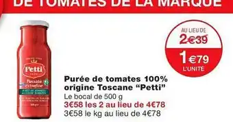 Monoprix Purée de tomates 100% origine toscane offre