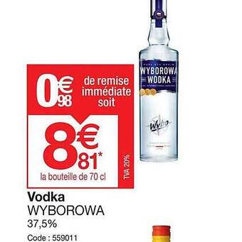 Promocash Vodka wyborowa offre