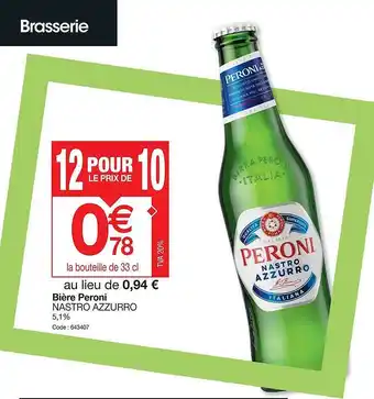Promocash Bière peroni nastro azzurro offre
