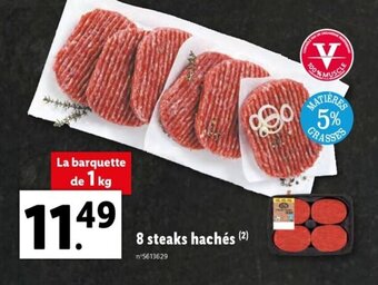 Lidl 8 steaks hachés offre