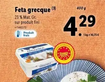 Lidl Feta grecque offre