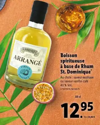 Lidl Boisson spiritueuse à base de rhum st.dominique offre