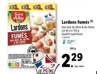 Lidl Lardons fumés offre