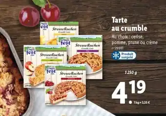 Lidl Tarte au crumble offre