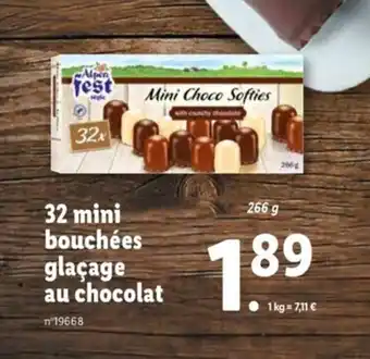 Lidl 32 mini bouchées glaçage au chocolat offre