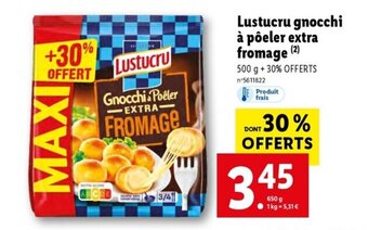 Lidl Lustucru gnocchi à poêler extra fromage offre