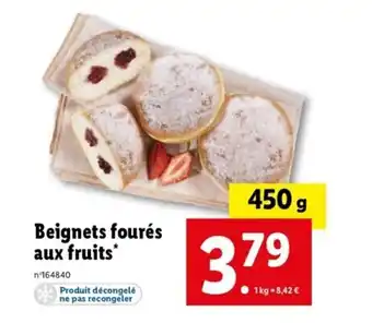 Lidl Beignets fourés aux fruits offre