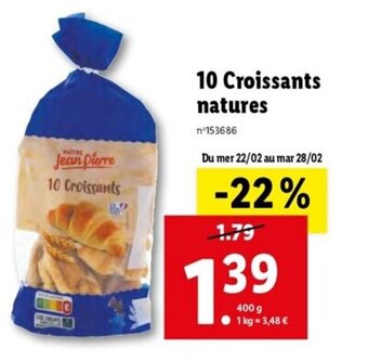 Lidl 10 croissants natures offre