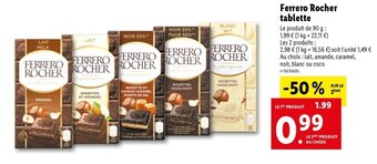 Ferrero rocher tablette