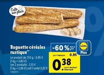 Lidl Baguette céréales rustique offre