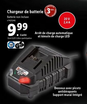 Lidl Chargeur de batterie offre