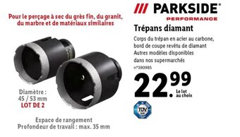 Lidl Trépans diamant offre