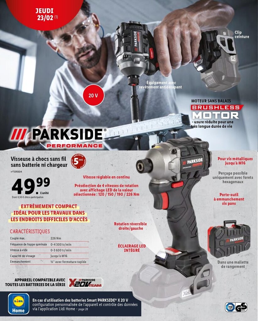 Promo Visseuse à chocs sans fil sans batterie ni chargeur chez Lidl