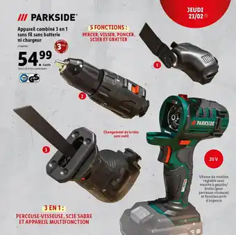 Lidl Appareil combiné 3 en 1 sans fil sans batterie ni chargeur offre