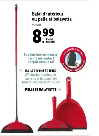 Lidl Balai d'intérieur ou pelle et balayette offre