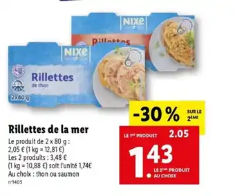 Lidl Rillettes de la mer offre