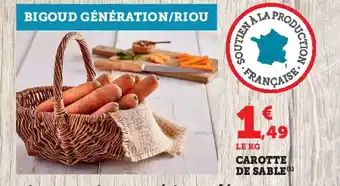 Super U Carotte de sable offre