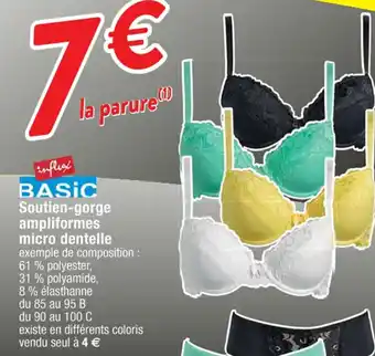 Cora x Carrefour Soutien-Gorge Ampliformes Micro Dentelle offre