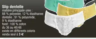 Cora x Carrefour Slip Dentelle offre