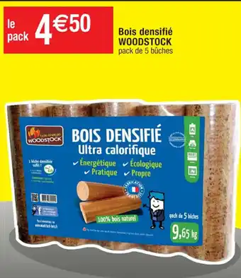 Cora x Carrefour Bois Densifié Woodstock offre