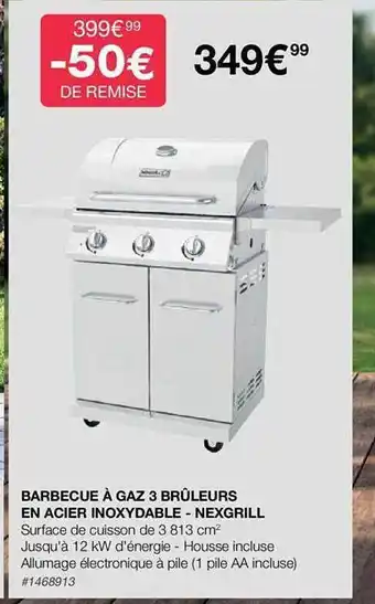 Costco Barbecue à gaz 3 brûleurs en acier inoxydable - nexgrill offre