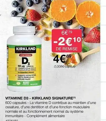 Costco Vitamine d3 - kirkland signature offre