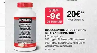 Costco Glucosamine chondroitine kirkland signature offre