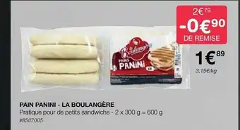 Costco Pain panini - la boulangère offre