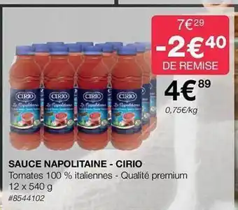 Costco Sauce napolitaine - cirio offre