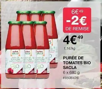 Costco Purée de tomates bio sacla offre