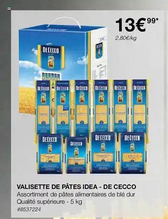 Costco Valisette de pâtes idea - de cecco offre
