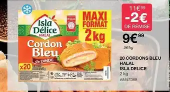 Costco 20 cordons bleu halal isla délice offre