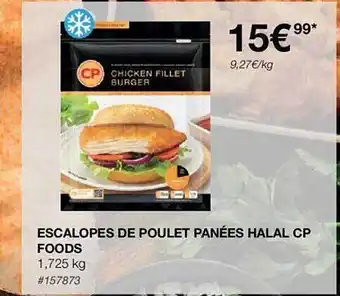 Costco Escalopes de poulet panées halal cp foods offre