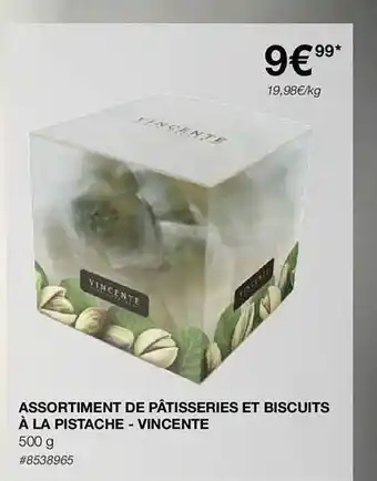 Costco Assortiment de pâtisseries et biscuits à la pistache - vincente offre