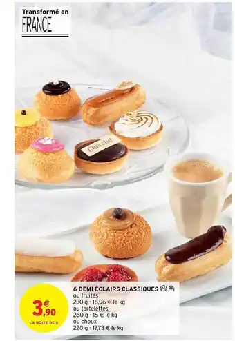 Intermarché 6 demi éclairs classiques offre