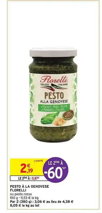 Intermarché Pesto à la genovèse florelli offre
