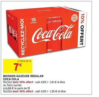 Intermarché Boisson gazeuse regular coca-cola offre