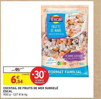 Intermarché Cocktail de fruits de mer surgelé escal offre