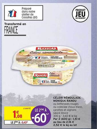 Intermarché Céleri rémoulade monique ranou offre