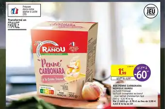 Intermarché Box penne carbonara monique ranou offre