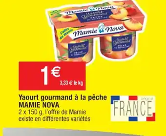 Cora x Carrefour Yaourt Gourmand à La Pêche Mamie Nova offre