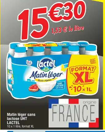 Cora x Carrefour Matin Léger Sans Lactose UHT Lactel offre